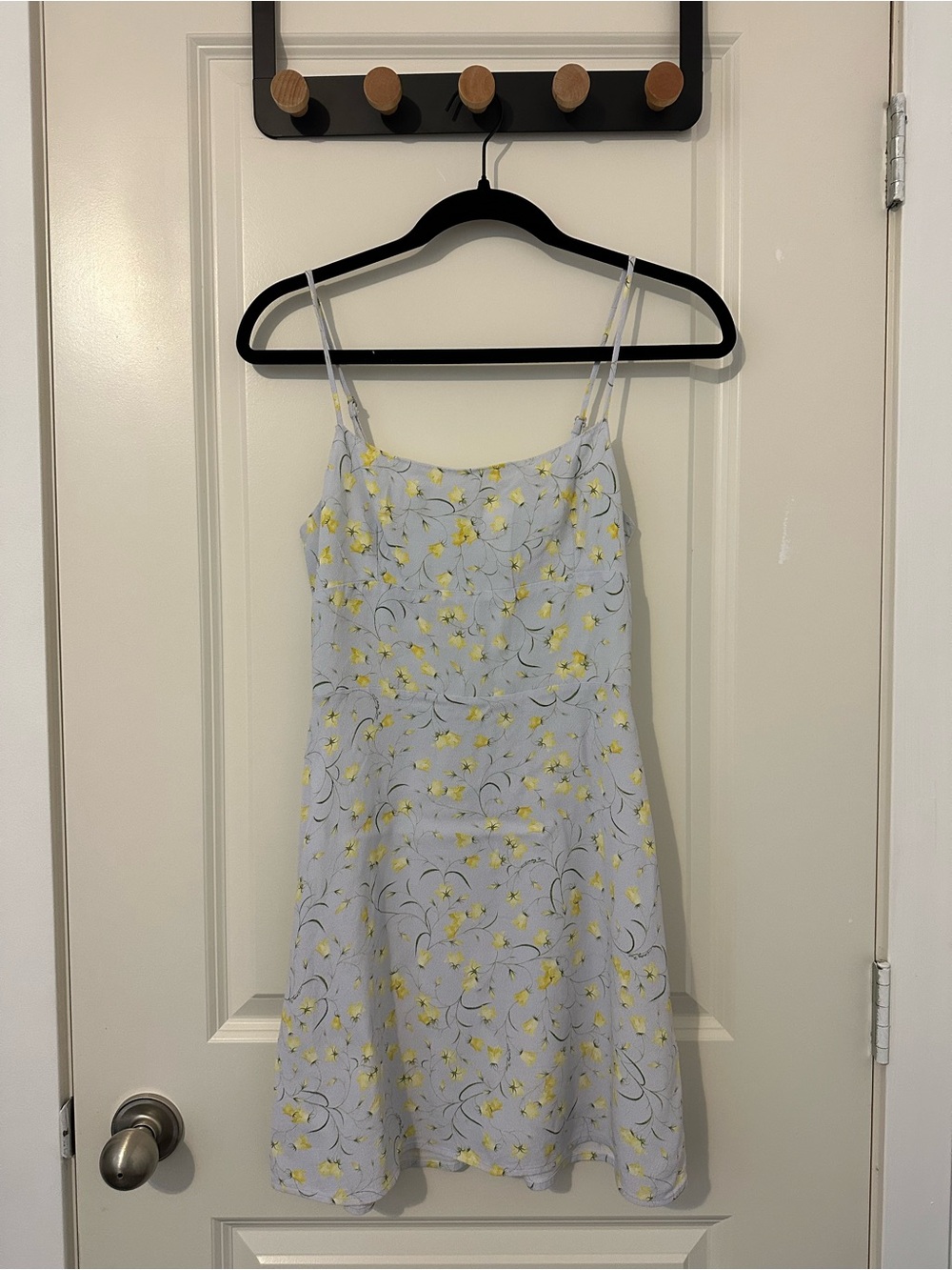 Aritzia’s Sunday Best Light Blue Floral Mini Dress